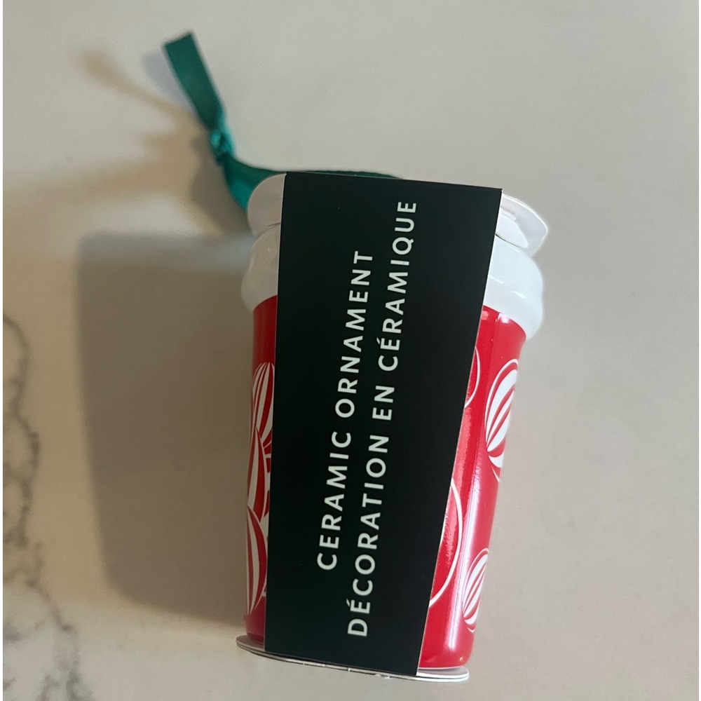 Starbucks 2024 Red Cup Ceramic Christmas Tree Ornament 2.5" Holiday Decor NWT - Picture 4 of 6